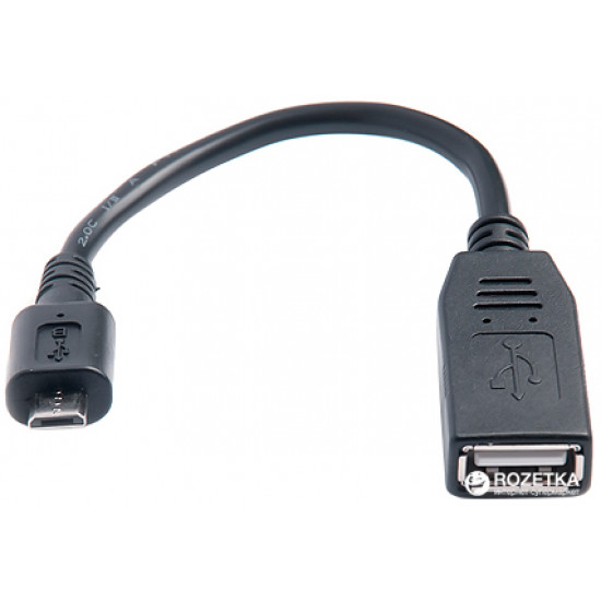 Adapter Real-El OTG USB 2.0 AF - microUSB BM 0.1 m Black Adapter Real-El OTG USB 2.0 AF - microUSB BM 0.1 m Black