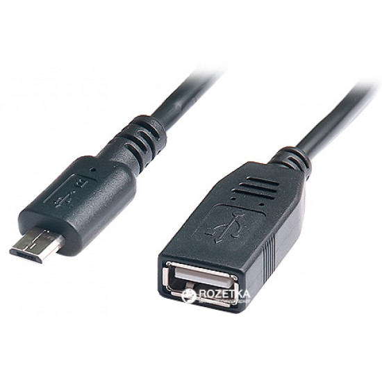 Adapter Real-El OTG USB 2.0 AF - microUSB BM 0.1 m Black Adapter Real-El OTG USB 2.0 AF - microUSB BM 0.1 m Black