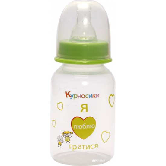 Бутылочка для кормления Курносики 7001 с силиконовой соской 125 мл Салатовая (8850217470019) Бутылочка для кормления Курносики 7001 с силиконовой соской 125 мл Салатовая (8850217470019)
