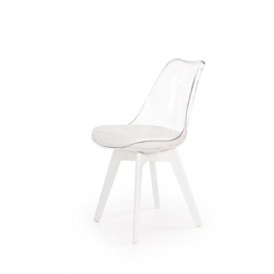 Chair Halmar K245 48/53/83/50 cm White/Transparent Chair Halmar K245 48/53/83/50 cm White/Transparent