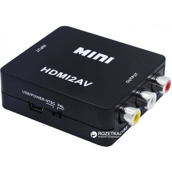 Адаптер STLab HDMI - AV/RCA/CVBS 0.15 м Black (U-995)