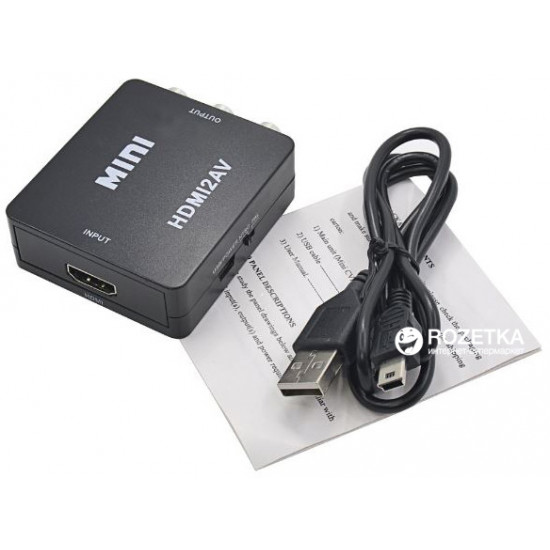 Адаптер STLab HDMI - AV/RCA/CVBS 0.15 м Black (U-995)