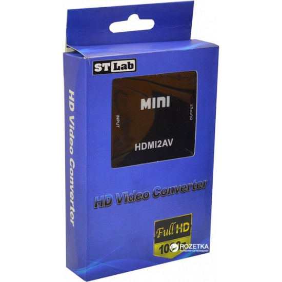 Адаптер STLab HDMI - AV/RCA/CVBS 0.15 м Black (U-995)