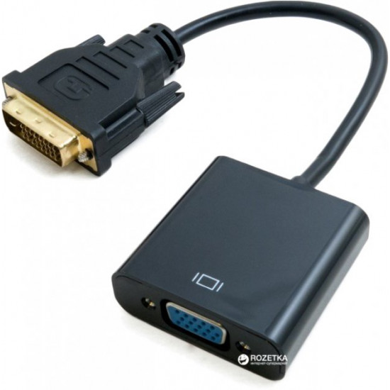 Adapter Extradigital DVI-D Dual Link (M) - VGA (F) 0.15 m Black (KBV1685) Adapter Extradigital DVI-D Dual Link (M) - VGA (F) 0.15 m Black (KBV1685)