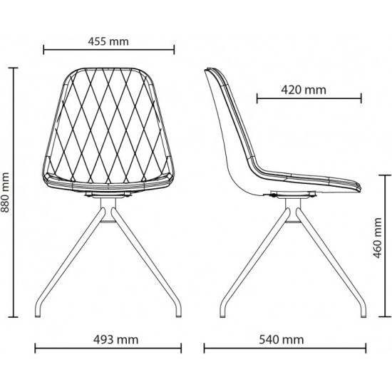 Chair Nowy Styl LIYA SN ordf CHROME (BOX-1) SORO-93 Chair Nowy Styl LIYA SN ordf CHROME (BOX-1) SORO-93