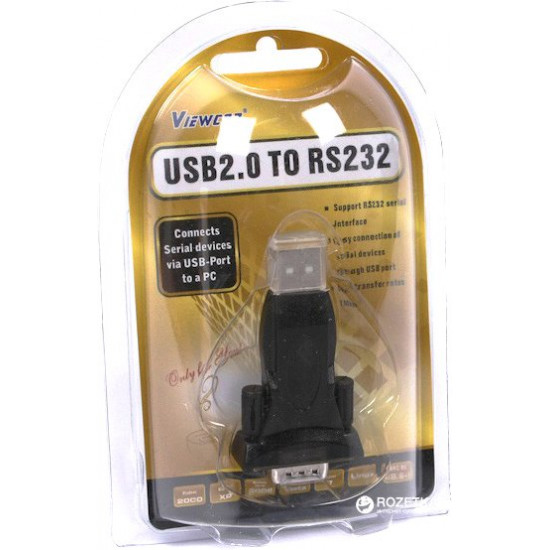 Переходник Viewcon USB 2.0 - RS232 (9 pin) (VE042) Переходник Viewcon USB 2.0 - RS232 (9 pin) (VE042)