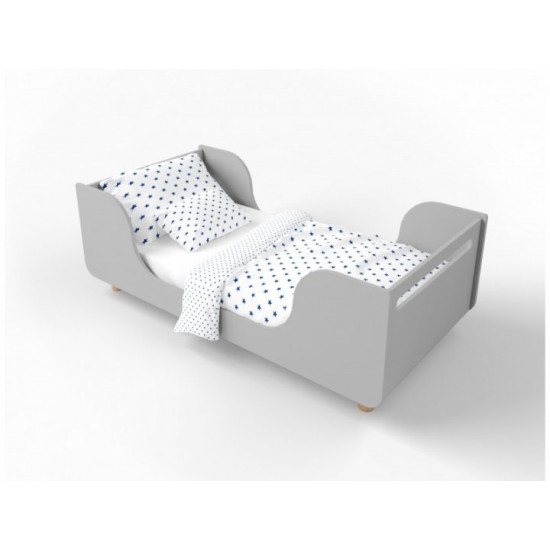Ліжко Indigo Wood Wave сіре (37856) Ліжко Indigo Wood Wave сіре (37856)