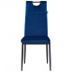Dining chair for kitchen, living room, cafe Alabama steel black/fabric velor dark blue AMF Dining chair for kitchen, living room, cafe Alabama steel black/fabric velor dark blue AMF