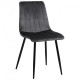 Dining chair for kitchen, living room, cafe Indiana steel black/velor fabric velvet gray AMF Dining chair for kitchen, living room, cafe Indiana steel black/velor fabric velvet gray AMF