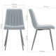 Dining chair for kitchen, living room, cafe Indiana steel black/velor fabric velvet gray AMF Dining chair for kitchen, living room, cafe Indiana steel black/velor fabric velvet gray AMF