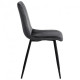 Dining chair for kitchen, living room, cafe Indiana steel black/velor fabric velvet gray AMF Dining chair for kitchen, living room, cafe Indiana steel black/velor fabric velvet gray AMF
