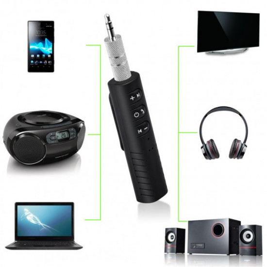  Bluetooth адаптер AUX для автомагнитолы Adin ВТ1, черный