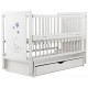 Кровать Babyroom Медвежонок M-03 маятник, ящик, откидной бок бук белый Кровать Babyroom Медвежонок M-03 маятник, ящик, откидной бок бук белый