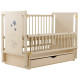 Bed Babyroom Teddy Bear M-03 pendulum, drawer, folding side beech ivory Bed Babyroom Teddy Bear M-03 pendulum, drawer, folding side beech ivory
