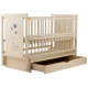 Bed Babyroom Teddy Bear M-03 pendulum, drawer, folding side beech ivory Bed Babyroom Teddy Bear M-03 pendulum, drawer, folding side beech ivory