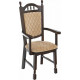 Chair RPMK Breda high back with armrests S-357/2 dark walnut, beige Chair RPMK Breda high back with armrests S-357/2 dark walnut, beige