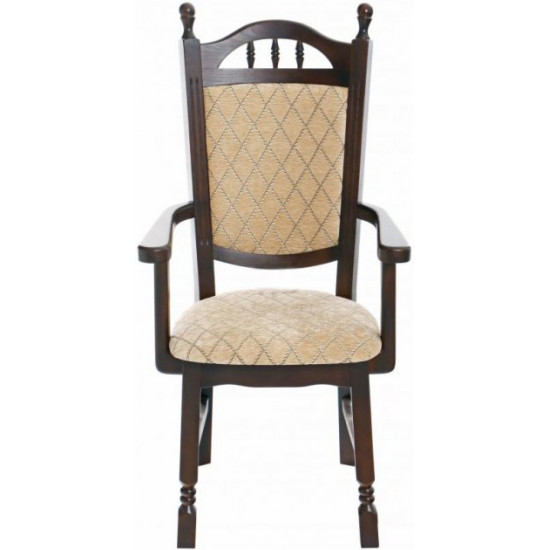 Chair RPMK Breda high back with armrests S-357/2 dark walnut, beige Chair RPMK Breda high back with armrests S-357/2 dark walnut, beige