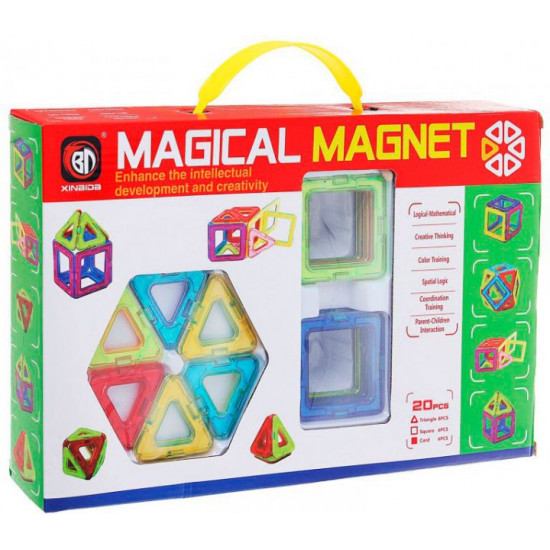 Магнітний конструктор Qunxing Toys 20 деталей (701) (4812501153491) Магнітний конструктор Qunxing Toys 20 деталей (701) (4812501153491)