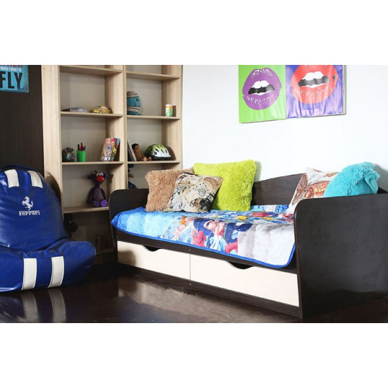Bed Family furniture workshop Chip wenge dark with milky Bed Family furniture workshop Chip wenge dark with milky