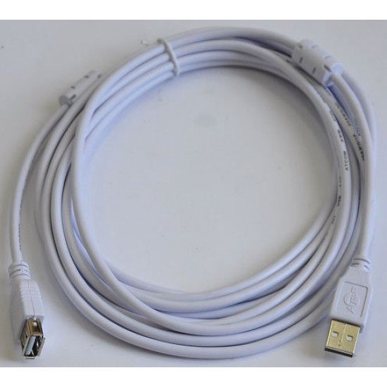 Extension cable Atcom USB 2.0 AM/AF 2 Ferite 5 m White (4717) Extension cable Atcom USB 2.0 AM/AF 2 Ferite 5 m White (4717)