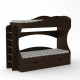 Children's bunk bed Breeze Companit 70x190 wenge Children's bunk bed Breeze Companit 70x190 wenge
