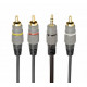 Аудіо-кабель Cablexpert (CCAP-4P3R-1.5M) 3.5мм-3RCA, 1.5м, Black