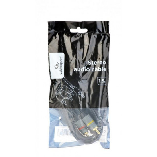 Аудіо-кабель Cablexpert (CCAP-4P3R-1.5M) 3.5мм-3RCA, 1.5м, Black