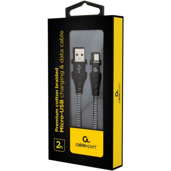Cablexpert USB - MicroUSB 2 m Black/White (CC-USB2B-AMmBM-2M-BW) Cablexpert USB - MicroUSB 2 m Black/White (CC-USB2B-AMmBM-2M-BW)