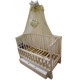 Baby crib Baby Toddler Ivory with pendulum mechanism and drawer Ivory Baby crib Baby Toddler Ivory with pendulum mechanism and drawer Ivory