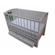 Baby crib Baby White with pendulum mechanism and drawer White Baby crib Baby White with pendulum mechanism and drawer White