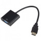 Переходник U&P HDMI - VGA / Audio 0.2 м Black (CC-HTVA-BK) Переходник U&P HDMI - VGA / Audio 0.2 м Black (CC-HTVA-BK)