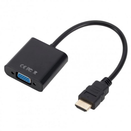 Переходник U&P HDMI - VGA / Audio 0.2 м Black (CC-HTVA-BK) Переходник U&P HDMI - VGA / Audio 0.2 м Black (CC-HTVA-BK)