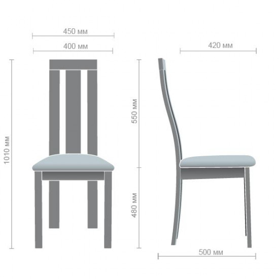 Dining chair for kitchen, cafe, bar York wood white/fabric brown AMF Dining chair for kitchen, cafe, bar York wood white/fabric brown AMF