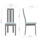 Dining chair for kitchen, cafe, bar York wood white/fabric brown AMF Dining chair for kitchen, cafe, bar York wood white/fabric brown AMF