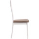 Dining chair for kitchen, cafe, bar York wood white/fabric brown AMF Dining chair for kitchen, cafe, bar York wood white/fabric brown AMF