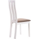 Dining chair for kitchen, cafe, bar York wood white/fabric brown AMF Dining chair for kitchen, cafe, bar York wood white/fabric brown AMF