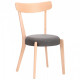 Dining chair for kitchen, cafe, bar Pecorino bleached beech wood/graphite fabric AMF Dining chair for kitchen, cafe, bar Pecorino bleached beech wood/graphite fabric AMF