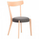 Dining chair for kitchen, cafe, bar Pecorino bleached beech wood/graphite fabric AMF Dining chair for kitchen, cafe, bar Pecorino bleached beech wood/graphite fabric AMF