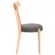 Dining chair for kitchen, cafe, bar Pecorino bleached beech wood/graphite fabric AMF Dining chair for kitchen, cafe, bar Pecorino bleached beech wood/graphite fabric AMF