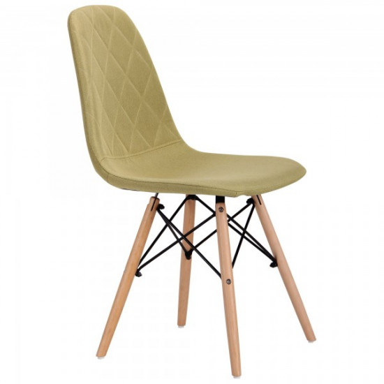 Dining chair for kitchen, cafe, bar Lorenzo beech wood/fabric light olive AMF Dining chair for kitchen, cafe, bar Lorenzo beech wood/fabric light olive AMF