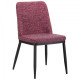 Dining chair for kitchen, cafe, bar Vittorio black metal/purple melange fabric AMF Dining chair for kitchen, cafe, bar Vittorio black metal/purple melange fabric AMF