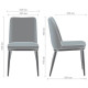 Dining chair for kitchen, cafe, bar Vittorio black metal/purple melange fabric AMF Dining chair for kitchen, cafe, bar Vittorio black metal/purple melange fabric AMF