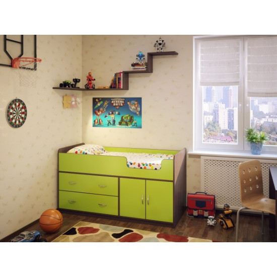Дитяче ліжко горище KidsBunkBed CH-34 венге темний лайм 1640х740х900 мм Дитяче ліжко горище KidsBunkBed CH-34 венге темний лайм 1640х740х900 мм