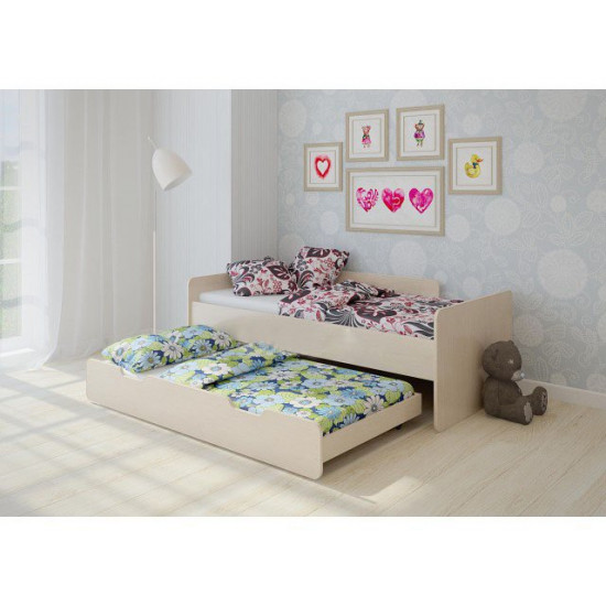 Дитяче висувне двоярусне ліжко KidsBunkBed венге світлий 1842x900x600 мм Дитяче висувне двоярусне ліжко KidsBunkBed венге світлий 1842x900x600 мм