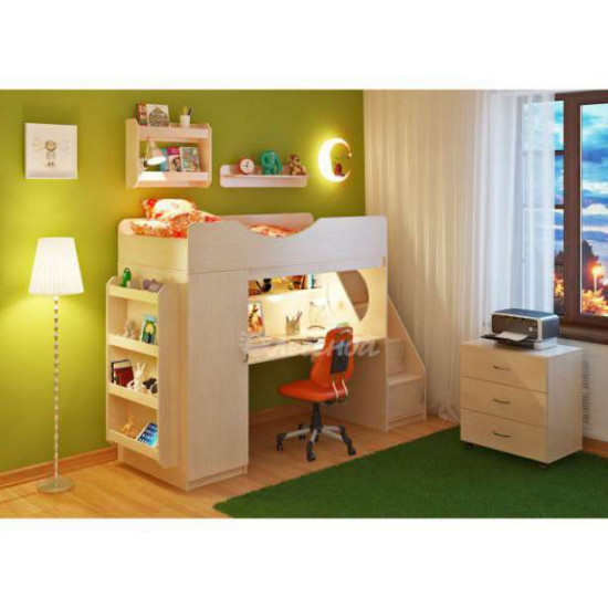 Дитяче ліжко горище KidsBunkBed ch-26 венге світлий 1844х834х1660 мм Дитяче ліжко горище KidsBunkBed ch-26 венге світлий 1844х834х1660 мм