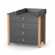 Chest of drawers Veres Monaco 900 with removable changing unit Dark gray Chest of drawers Veres Monaco 900 with removable changing unit Dark gray