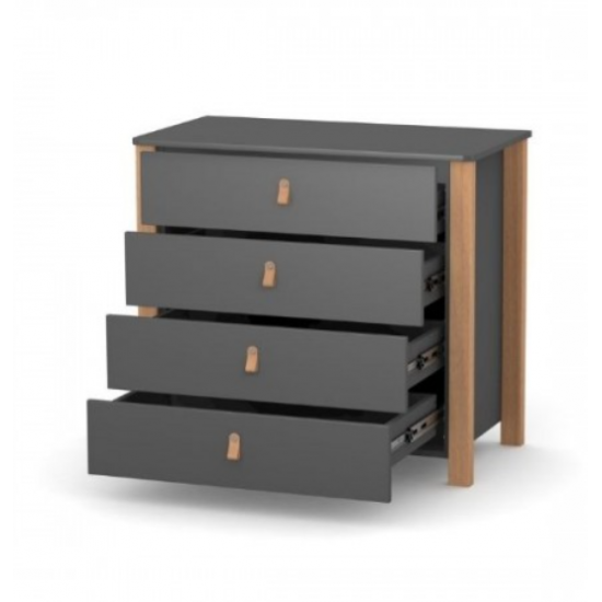 Chest of drawers Veres Monaco 900 with removable changing unit Dark gray Chest of drawers Veres Monaco 900 with removable changing unit Dark gray