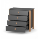 Chest of drawers Veres Monaco 900 with removable changing unit Dark gray Chest of drawers Veres Monaco 900 with removable changing unit Dark gray