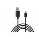  Кабель Grand-X USB - Lightning 1 м Black (PL01B)