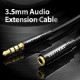 Cable Vention Audio 3.5 mm M - 3.5 mm F, 1m, Black (BHBBF)
